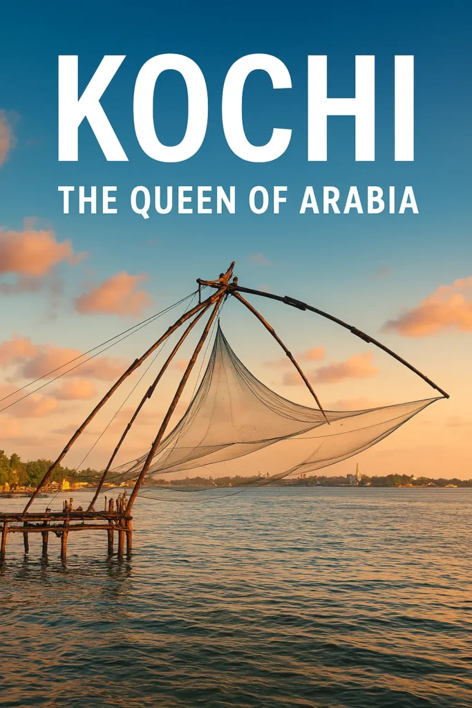 sunset over kochi’s cheena vala